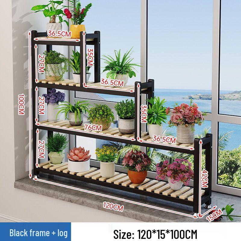 Multi-layer Iron Art Balcony Flower Stand