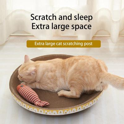 Runder Kratzbaum für Katzen Kratzmatte aus Pappe Kratzmatte Pad Schale Dickes Liegebett Sofa für Katzen Kätzchen Kratzbaum Schalen Möbel