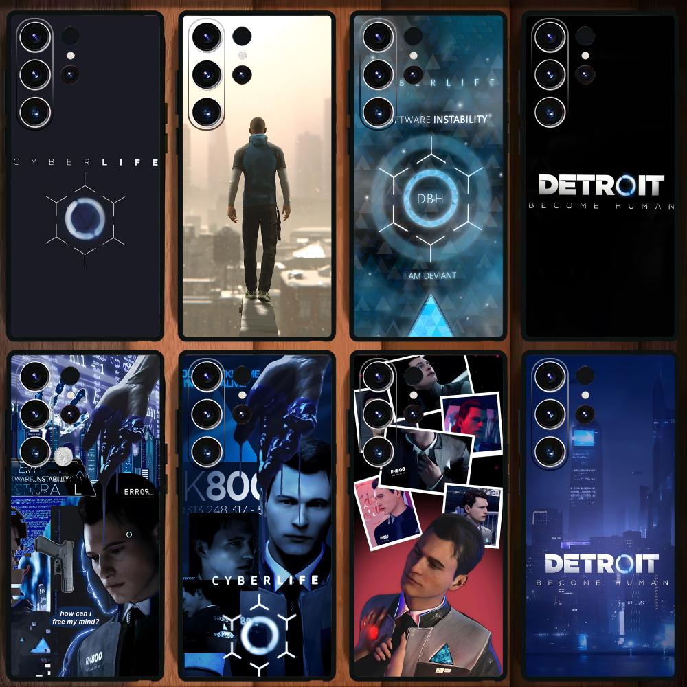 Classic game Detroit Become Human Phone Case For Samsung Galaxy S26 S25 S24 S23 S22 S21 Plus Ultra Note20 Soft Black