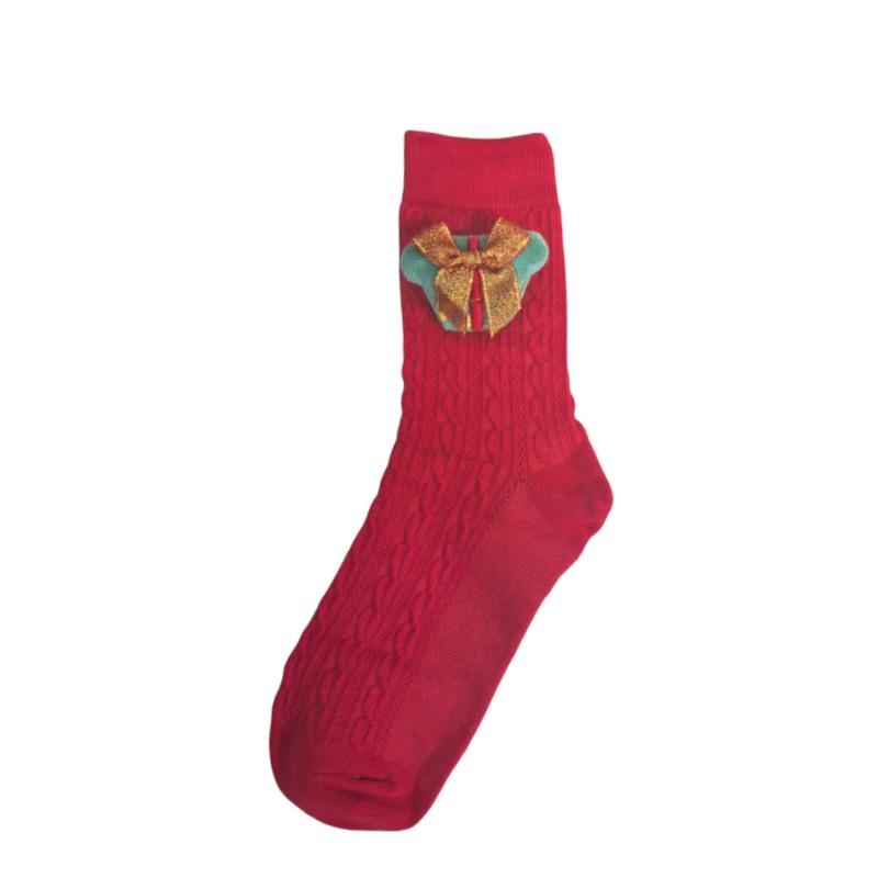 Year Of The Snake Birthday Year Red Socks New Year'S Socks Green Snake Doll Snake To Run Anti-Pilling Men'S And Women'S Medium Tube Socks