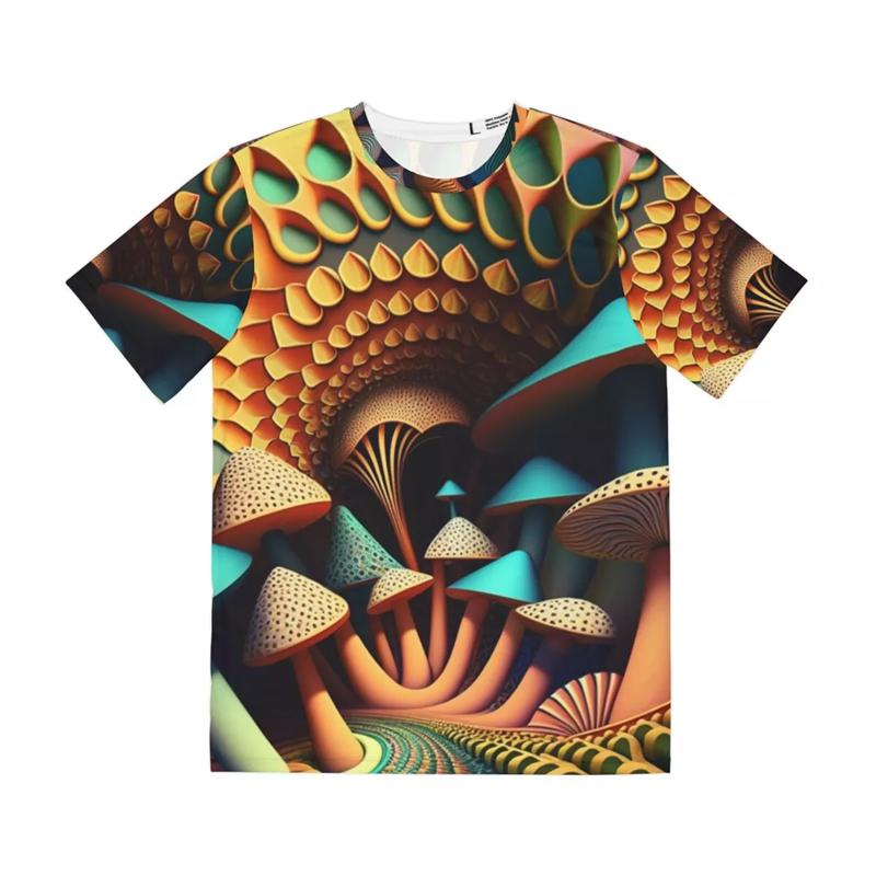 2024 Mushroom T Shirt For Mens Graphic Print Short Sleeve Tops 3D Casual Street Man's T-shirt Oversized Tee Shirt Men Clothing