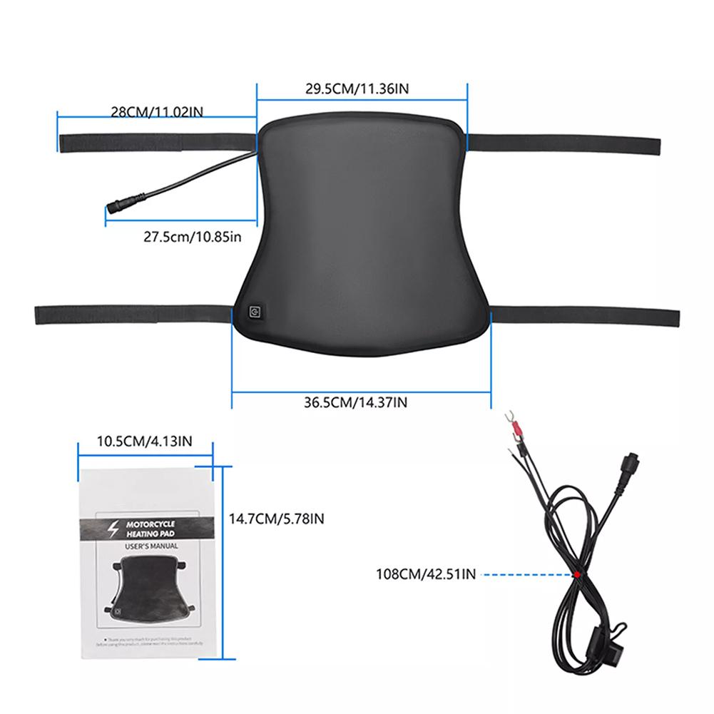 NEW 12V Heated Seat Cushion Universal For Motorcycle ATV Electric Heating Warmer Seat Pad For Versys 650 For R1250GS NC750X