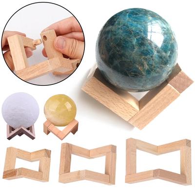 Bastel-Wohndekoration Holz-Präsentationsständer Kristallkugelhalter Glas-Kugelhalter Mondlampe Basis