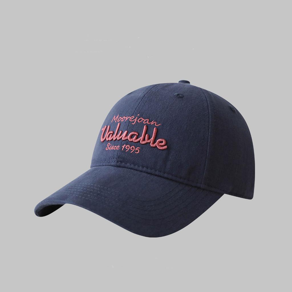 

Casual Cotton Baseball Cap With Wide Brim For Men Women Sun Protection Summer Wear синий