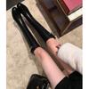 2024 Hot Seller New Round Head Metal Buckle Thigh-high Boots for Women Winter But Knee-wide Casual Mid-height Boots Women Shoes
