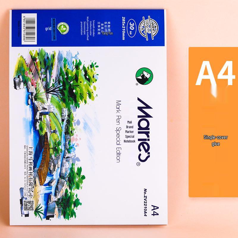 Mali Marker Pad: A4/A3 Blank Doodle Drawing Book for Children & Adults