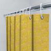 Yellow Rectangular Pattern Shower Curtain Waterproof Bathroom Decor For Home Decoration (Set 36)