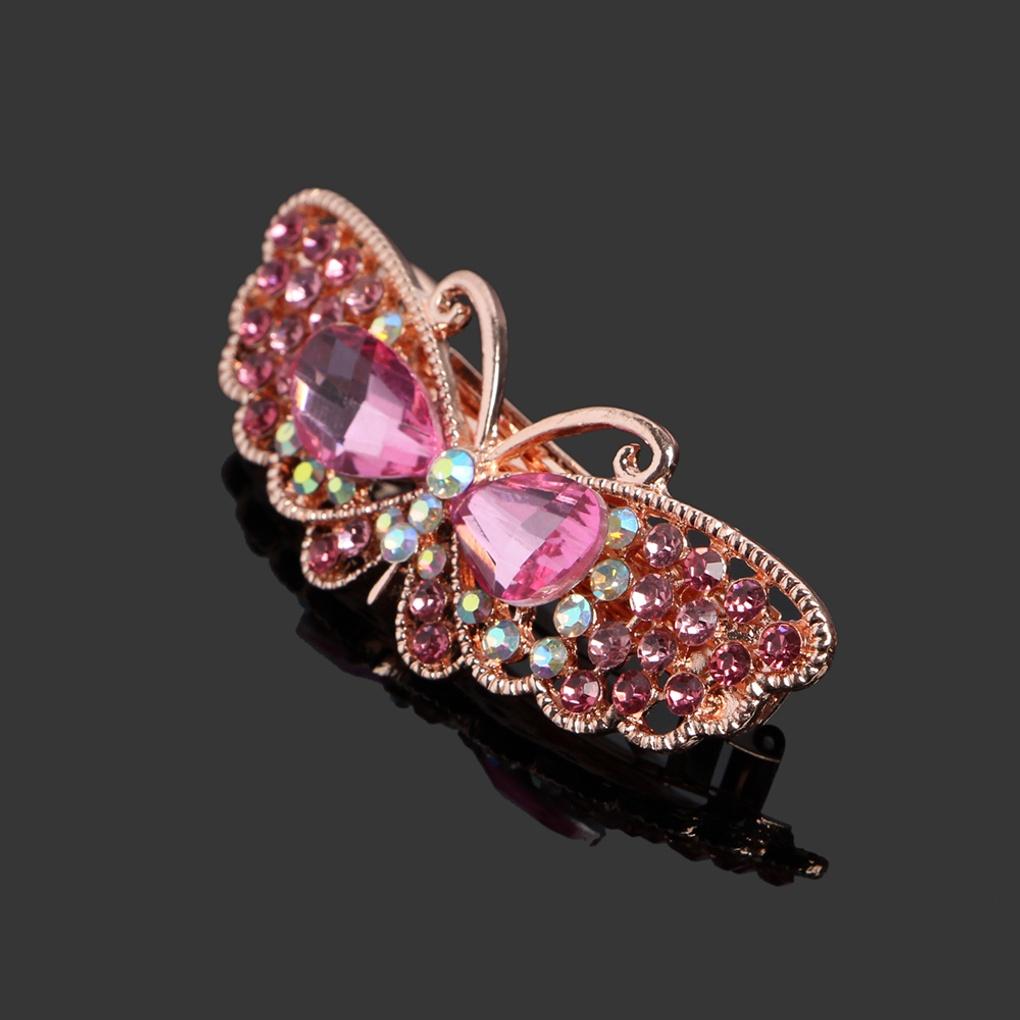 Damen Bruce Automatische Haarspange (Rosa) Haarschmuck Punktnadel