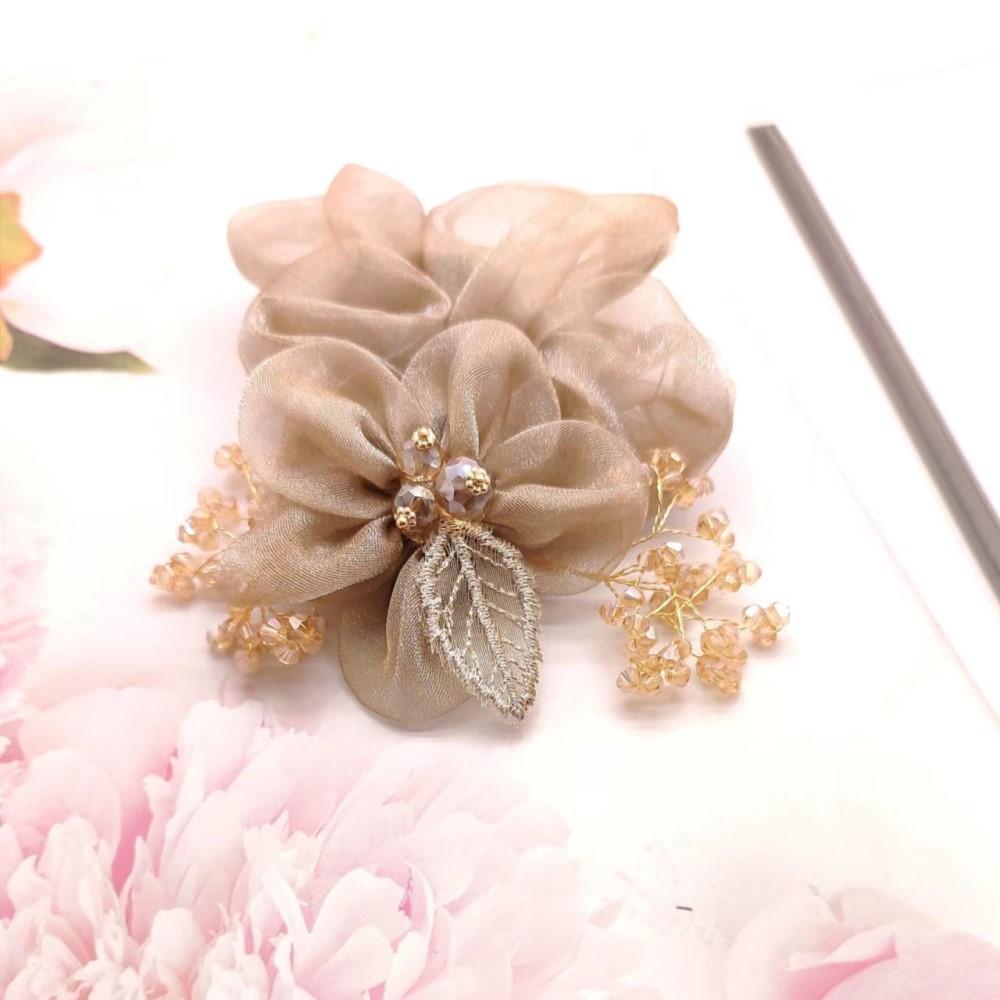 

Новые аксессуары для волос из органзы, большой колетеро, резинки для волос, хрустальная резинка для волос для женщин