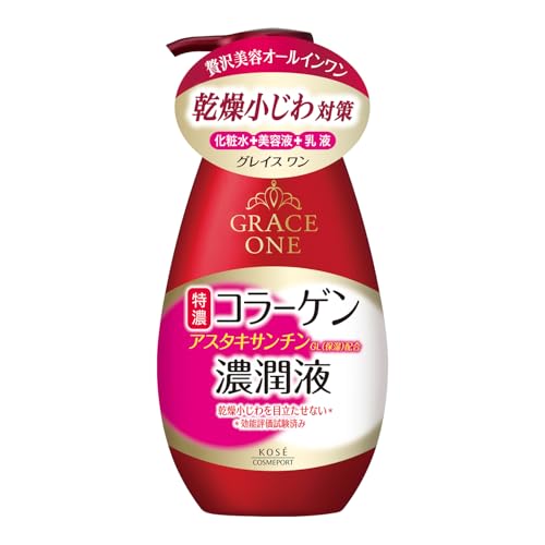 Grace One Feuchtigkeitsflüssigkeit (Feuchtigkeitscreme) All-in-One Creme 230 ml + Bonus Poren-Reinigungspflaster für die Nase Enthalten Lotion KOSE
