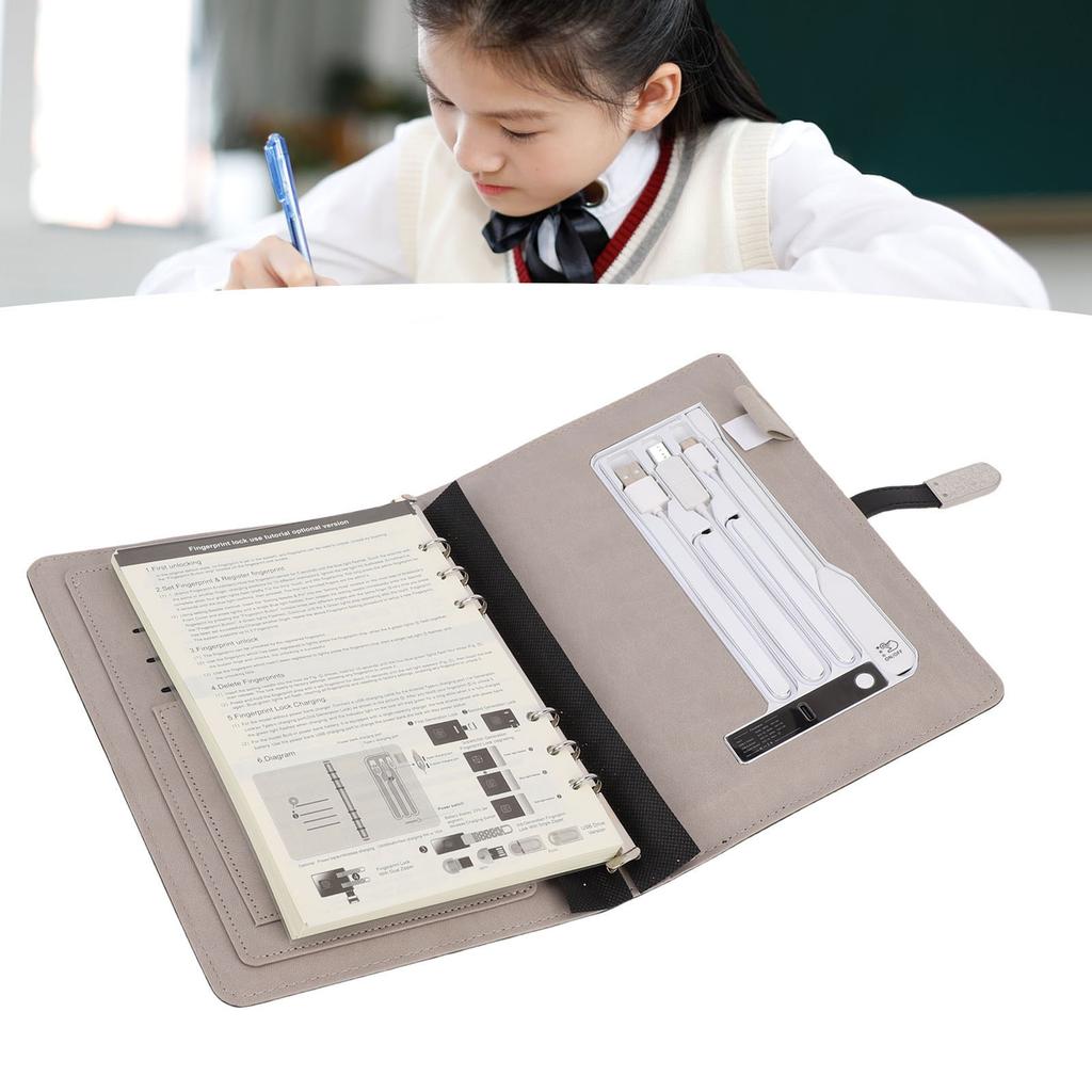 Bezdrátové nabíjení Notebook Personalizovaný cestovní deník se světlem Plnitelný Školní Profesionální zápisník s powerbankou