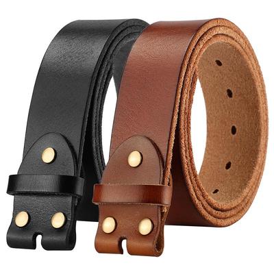 Cinturón de Cuero Genuino Lavable para Hombre, Cuero Vacuno de Flor Superior, 3.8cm