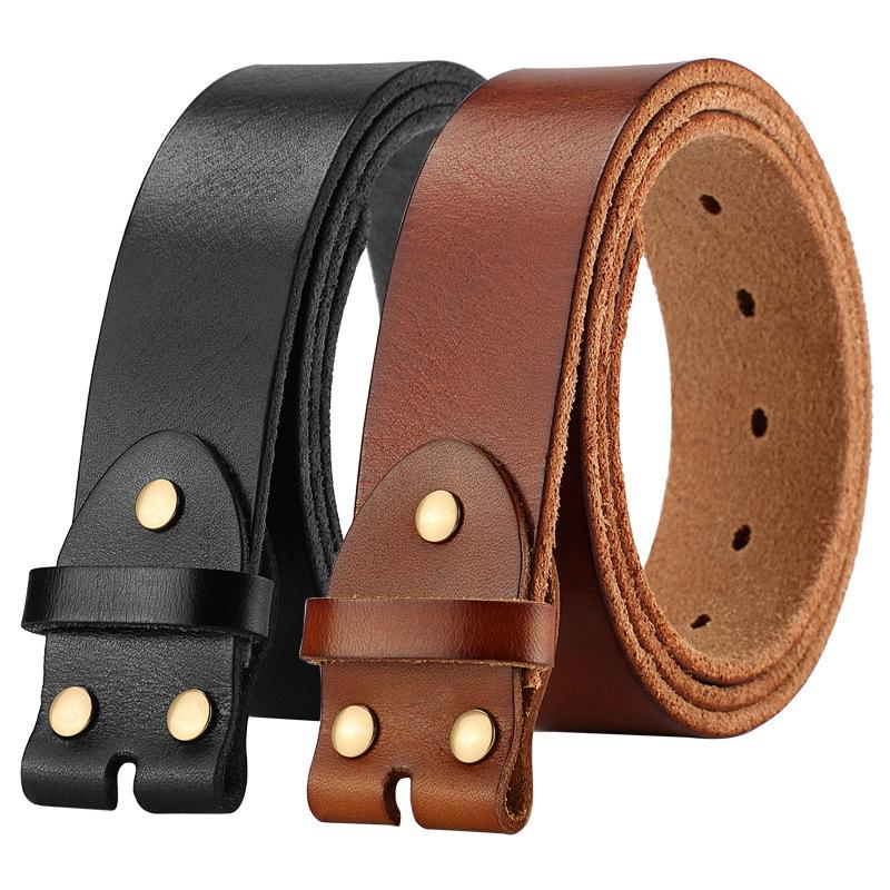 Men's Washable Genuine Leather Belt, Top Grain Cowhide, 3.8cm