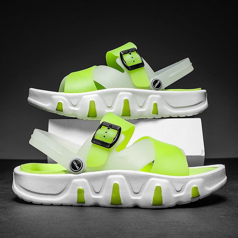 Men Sandalas Fashion Beach Couple Sandals Thick Sole Slipper Waterproof Anti-Slip Sandals Flip Flops for Women Men Unisex