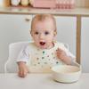 ArtiRabbit Infant's Length-Adjustable Silicone Bib, 1 Piece, 1 Piece, Cream Vanilla