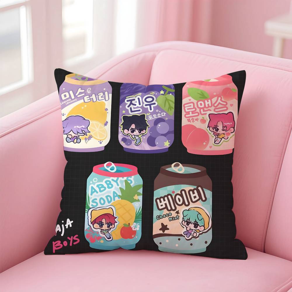 Saja Boys Kpops D-Demon H-Hunters Pillow Case Pattern Printed Pillowcase For Living Room Sofa Cushion Cover & Bedroom Decor