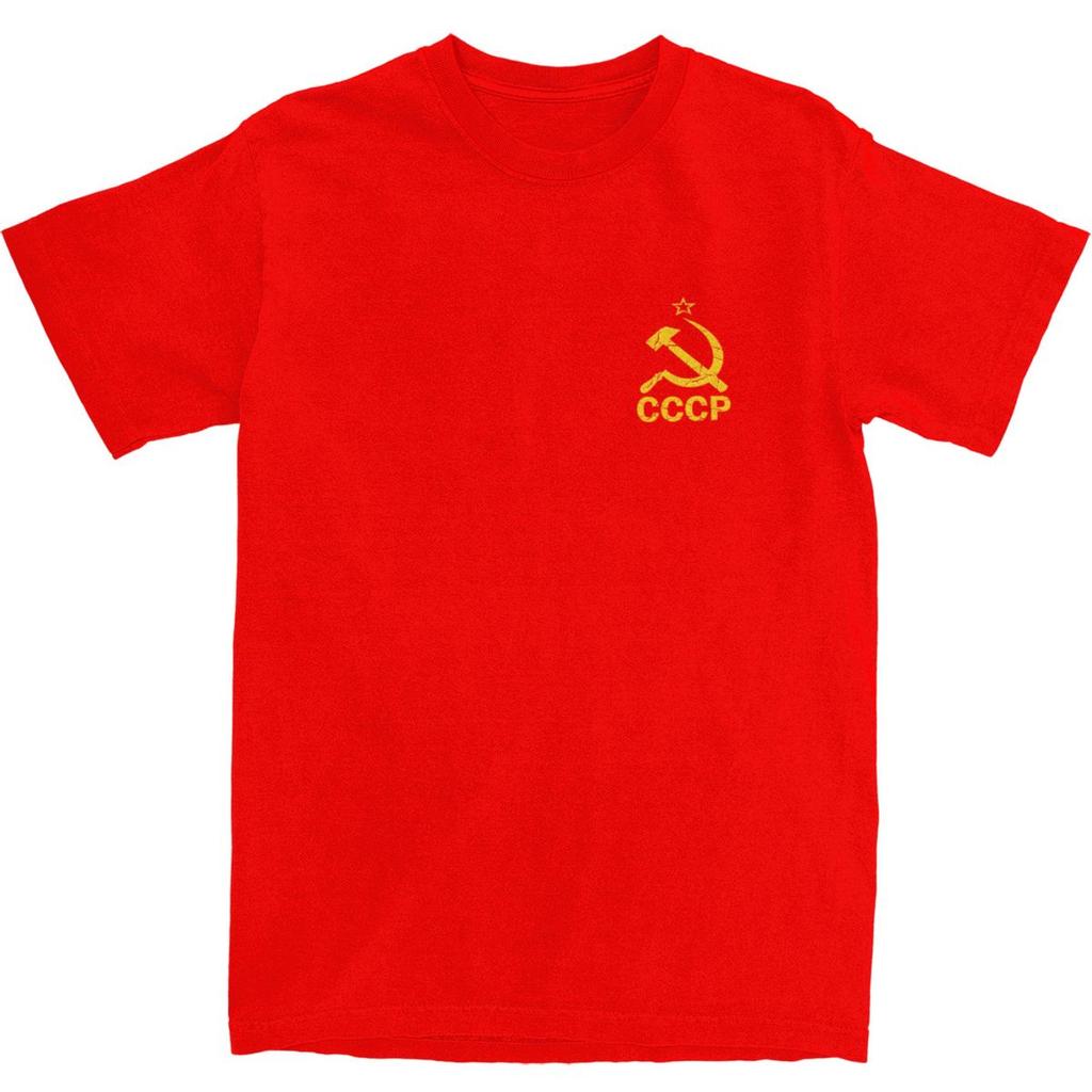 Russian Soviet Flag T-Shirt Summer Vintage T-Shirts Cotton Leisure Tshirt For Men Short Sleeve Print Tops