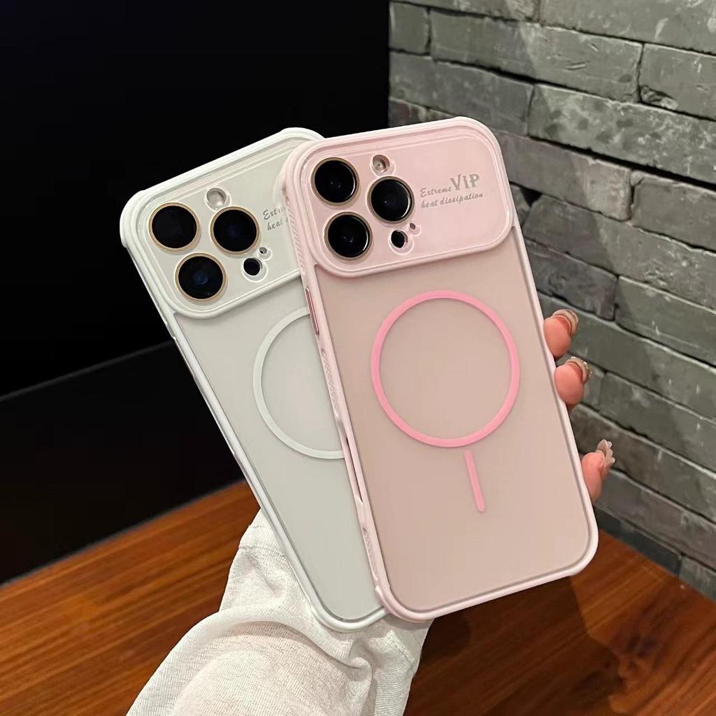 iPhone 17 Pro Large Magnetic Case: Transparent, Frosted Heat Dissipation, Drop-Proof Protective Cover