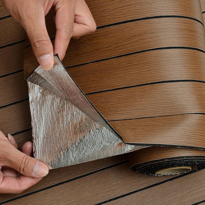 3D Wood Grain Wall Panel,Self-Adhesive Foam Thickened Wallpaper,Home Decoration Wall Sticker,Peel and Stick,Easy To Clean & Cut