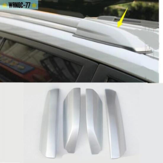 4pcs For Toyota Highlander 2008 -2013 Silver Roof Rack Rail End Cover Cap Shells