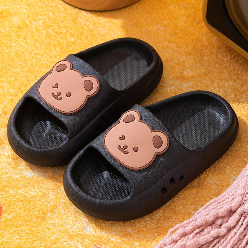 

Children s Slippers Cartoon Bean Shoes Male and Female Summer Babies Children s Non slip Parent Child Cool Slippers Female 36