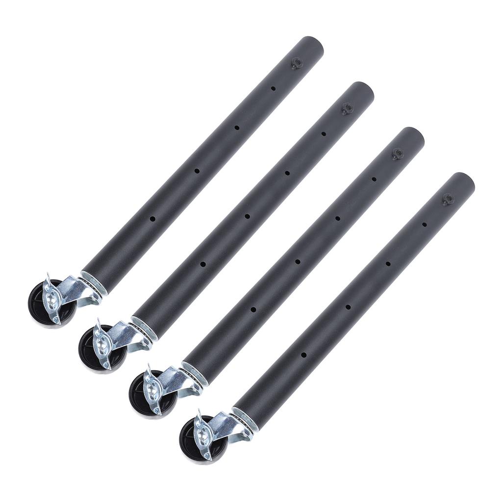 4PCS Furniture Legs with Caster Wheels Heavy Duty Carbon Steel Table Leg Extender Riser for Cabinet