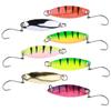 7Pcs Multicolor Sequin Single Hook Metal Artificial Spoons Lure Bait Fishing Tackle