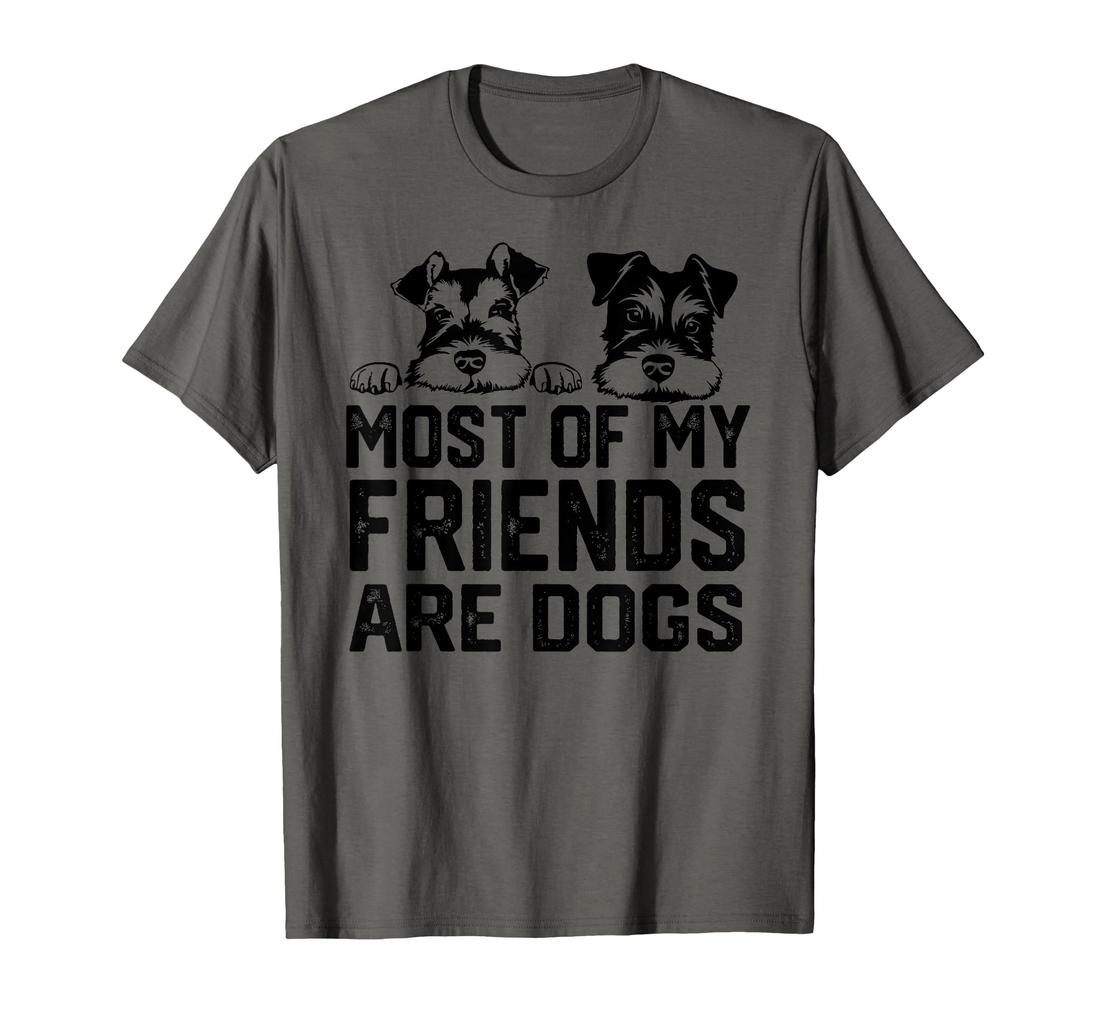 

Funny Most of My Friends Are Dogs Miniature Schnauzer T-Shirt