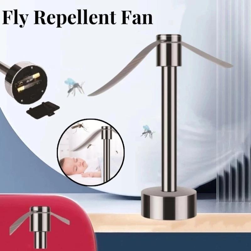 Repellente per Mosche a Batteria 5V 1W – Dissuasore da Scrivania con Pale Rotanti per Mosche e Zanzare
