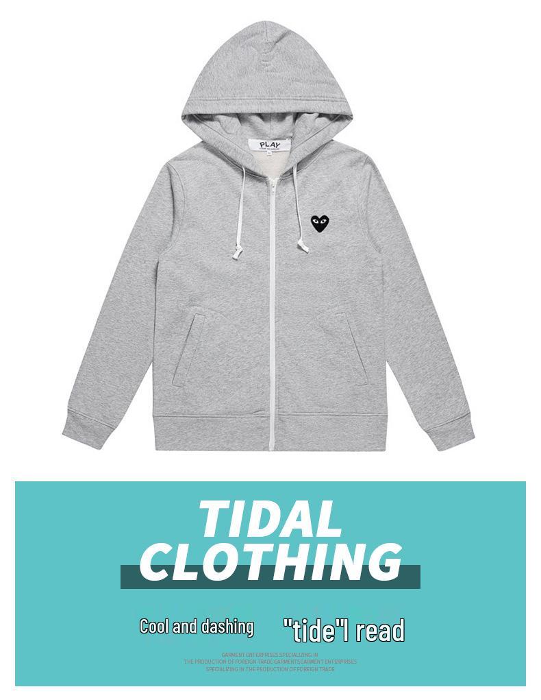 HEYPLAY Unisex Heart Pattern Cotton Hoodie - Japanese Trend, Autumn/Winter Style