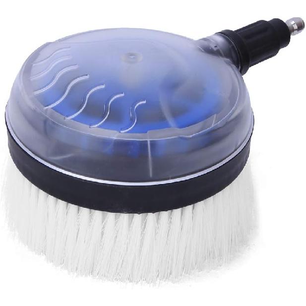 Rotary Wash Brush,Car Pressure Washer Rotating Brush,360-Degrees Fan-Shaped for High Pressure Water Gun,Fan-Shaped Rotating Umbrella Type,1/4 Quick