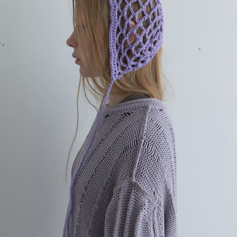 

НИЧЕГОВСЕ РУЧНОЙ ВЯЗАНЫЙ БЕРЕТ в ФИОЛЕТОВОМ ЦВЕТЕ OS