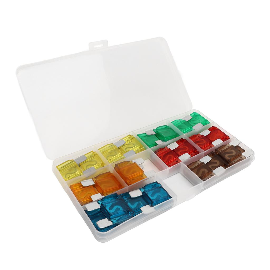 24Pcs Automotive Fuse Assortment Kit with Storage Box Zinc Alloy 20A 30A 40A 50A 60A 70A Car Fuse Se