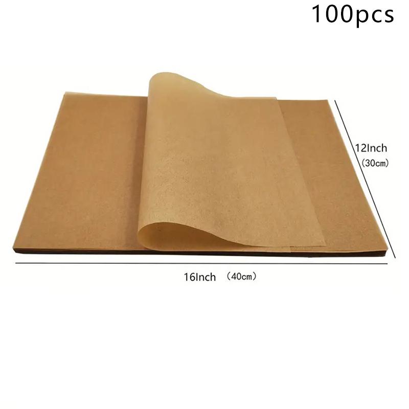 50/100Pcs Parchment Paper Baking Sheets Non-Stick Precut Baking Parchment Baking Paper Will Not Curl Burn Wax Paper