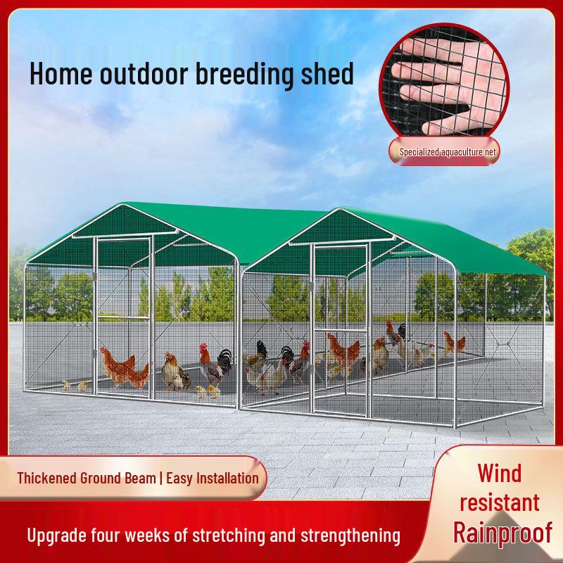 Outdoor Chicken Coop Cage: Rainproof, Windproof, Sun-Protected Shelter for Poultry and Pigeons