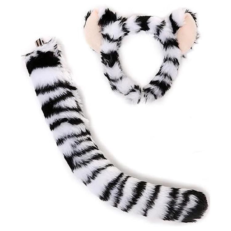 Zvieracie Kostýmy Leopardie Uši Čelenka Chvost Tutu Zvieracie Maškarné Kostýmy Súpravy Halloween Cosplay Párty Doplnky