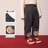 PawinPaw Kids' Christmas Cartoon Bear Lined Casual Pants