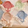 Lace Triangle Hair Scarf Headband  Countryside Style Innovative Design Lotus Leaf Edge Mesh Sweet Girls Hair Accessories Gift