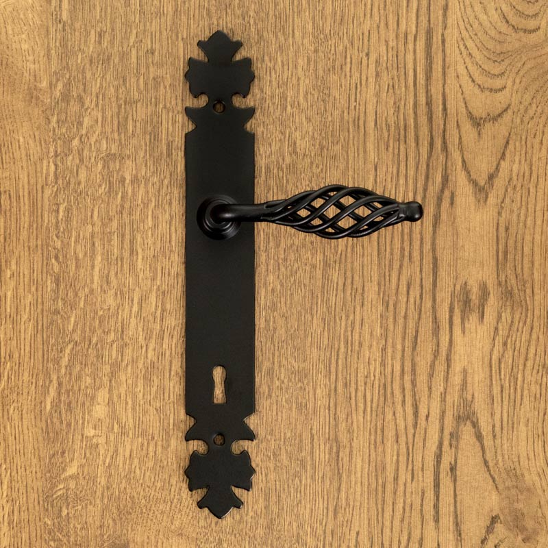 LAGOS door handle with key plate 90mm BLACK