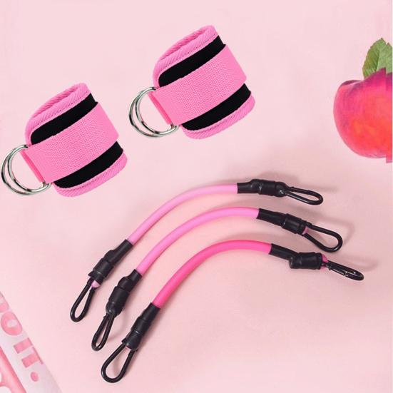 Fitness Ankle Strap with 3 Resistance Bands Glute Workouts Leg Training Kickbacks Booty Hip Abductors Body Exercise Ankle Resistance Bands with Cuffs