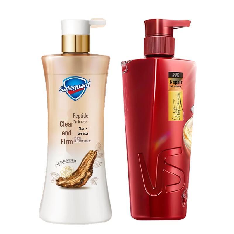 

Safeguard Deep Ebony Rose Body Wash & Vidal Sassoon Repairing Hydrating Shampoo Bundle