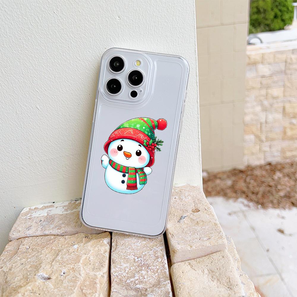 N98 Frohes neues Jahr Frohe Weihnachten Hochwertige klare Telefonhüllen für iPhone 16 15 Pro Max Samsung S23 A15 A35 Xiaomi Redmi Weiche stoßfeste Rückseite