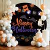 Halloween Party Round Backdrop Cover Pumpkin Witch Full Moon Night Castle Baby Shower Birthday  Circle Photo Background Props