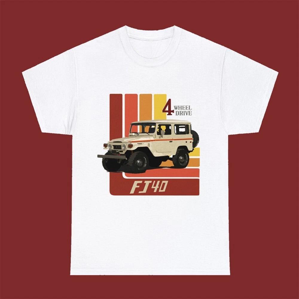 Retro Land Cruiser FJ40 SUV Men s White Size S-5XL XXL