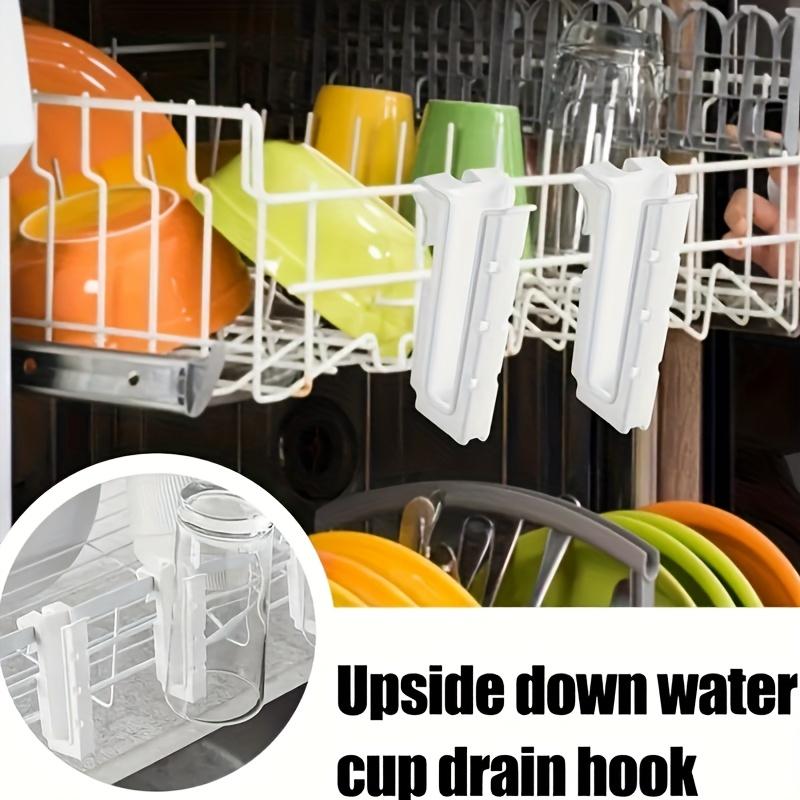 2PC  Cup Hanging Rack Home Wall-mounted Upside-down Draining Cup Multifunctional Storage Rack Nail-free Drinking Fountain Living