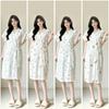 Summer Cotton Gauze Bathrobe and Skirt Pajamas