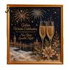 Christmas Wall Decoration DIY Faux Pearl Art Kit, Winter Scene Painting Family Holiday Craft Activities 3D Sparkling Animal Kit for Adults, Decor Bead