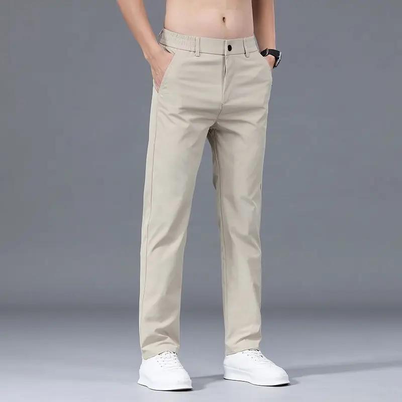 2026 Spring Summer Men Business Casual Pants Men Classic Solid Color Pants Men Fashion Black Pants Men Joggers Slim Trousers