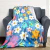 1pc Floral Pattern Blanket Warm, Cozy, And Soft, Suitable for Sofas, Beds, Cars, And Office Use.Perfect for Camping And Travel, Making It a Great Gift