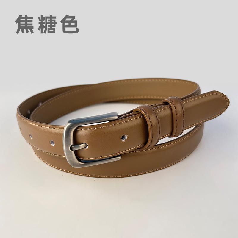 Leather Belt Ladies Cowhide Belt Retro Casual Belt Women'S Belt
